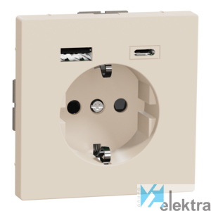 0781020 SCHNEIDER MEG2367-6033 Schuko con USB A+C D-life S