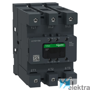 0784637 SCHNEIDER LC1D115ABNE TeSys DECA 115A 3P 24-60V AC